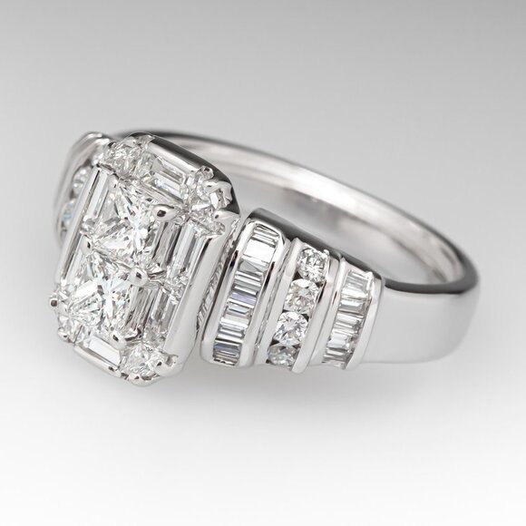 ▶Beautiful CZ 925 Sterling Silver Plated Wedding/Engagement Ring for Women, K977